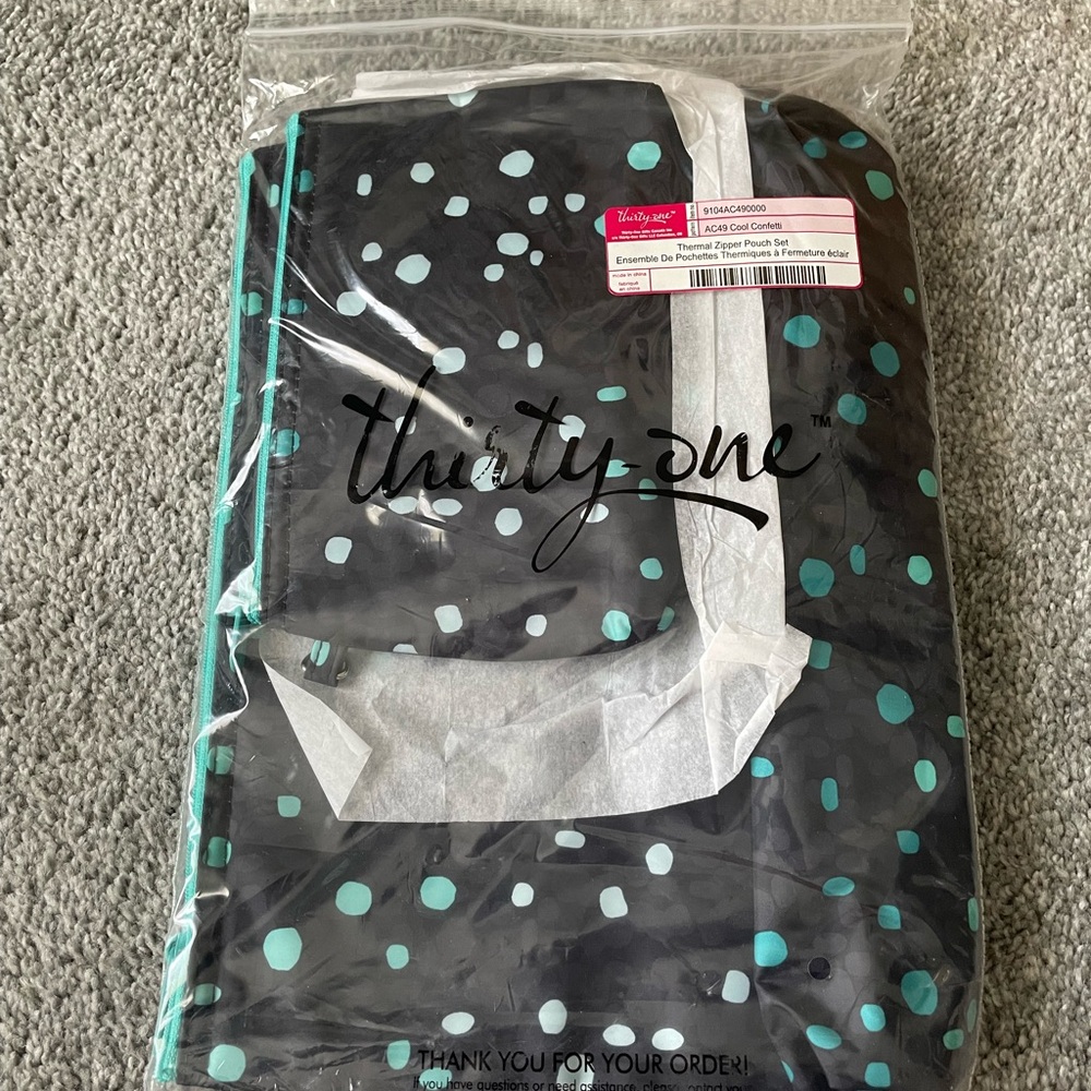 Thirty-One Polka Dot Thermal Bag Set